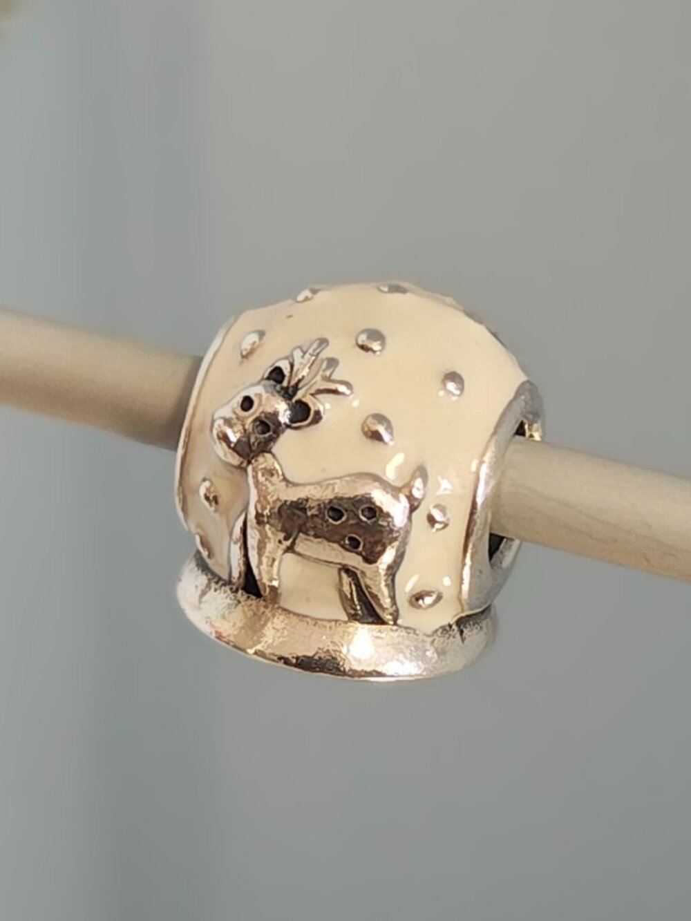 Authentic Rare Pandora Retired Snow Globe Christmas Charm – 791228EN12